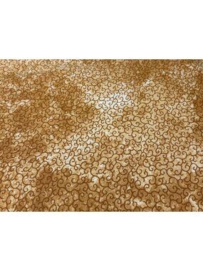 Washed Texture Cotton Fabric SSI 20" x 44" Brown Swirl Design Quilting Sewing Cr